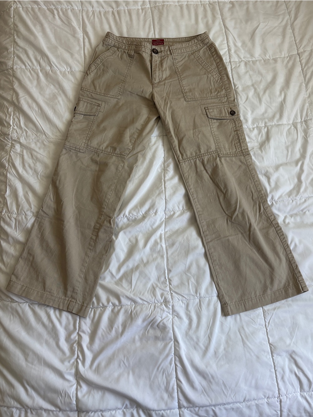 Y2K Beige Cargo Bootcut pants